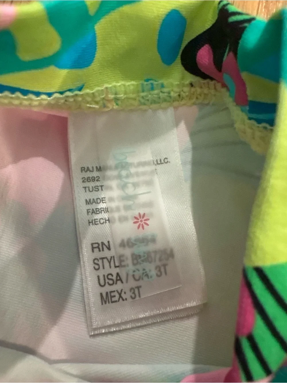 adidas Girls Floral Long-Sleeve Rashguard Set - Pink, Blue, Green